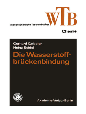 cover image of Die Wasserstoffbrückenbindung